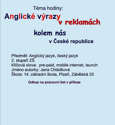 Anglické výrazy kolem nás v České republice
